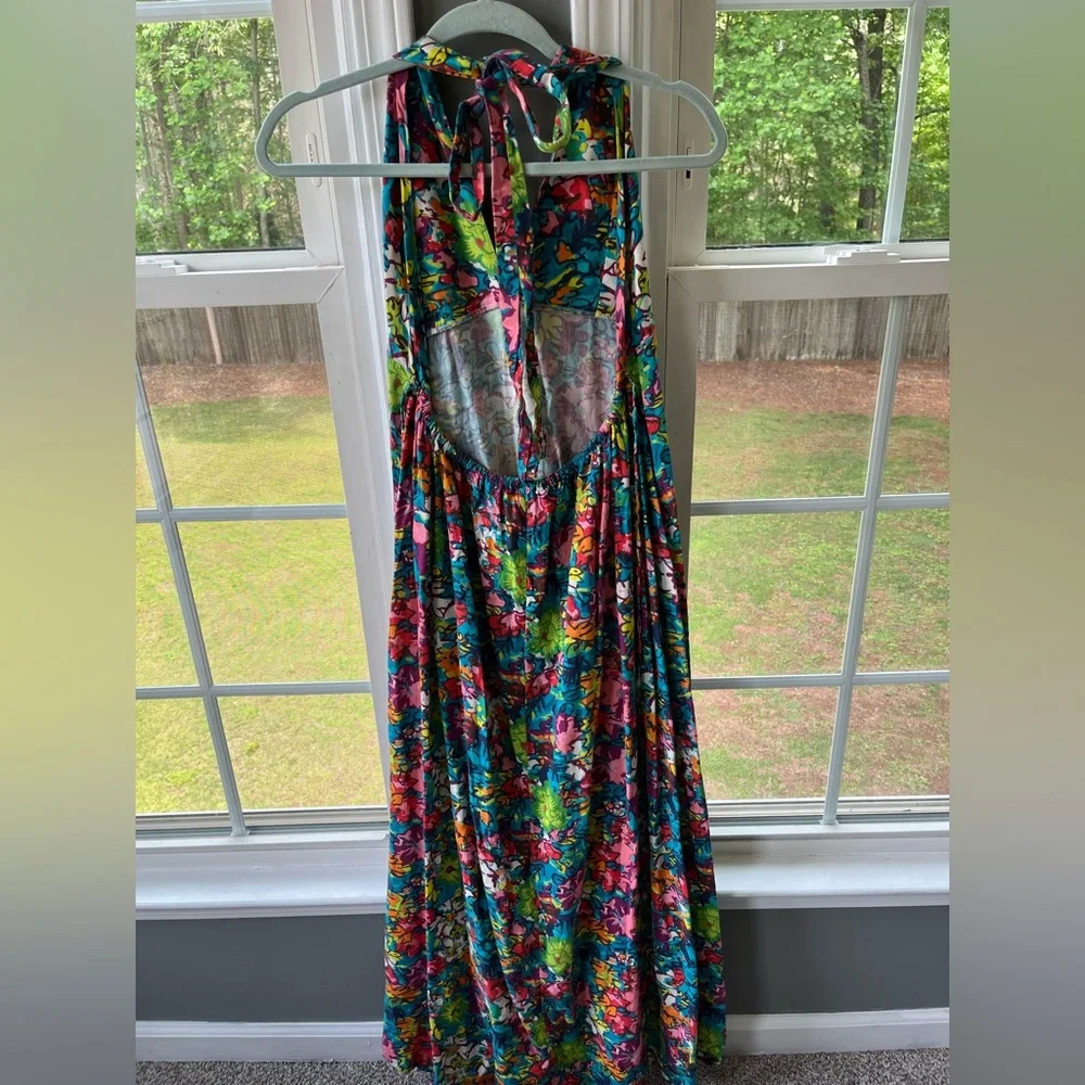 Free People Floral Maxi Dress - Blue and Green - Picture 6 of 6